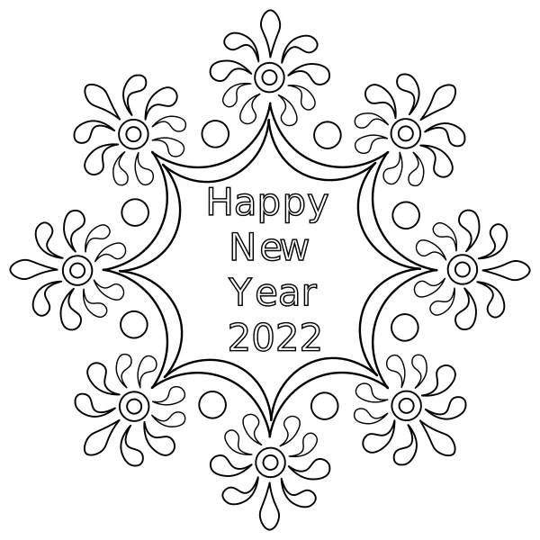 Mandala – Boldog új évet 2022-re! | Online kifestők gyerekeknek