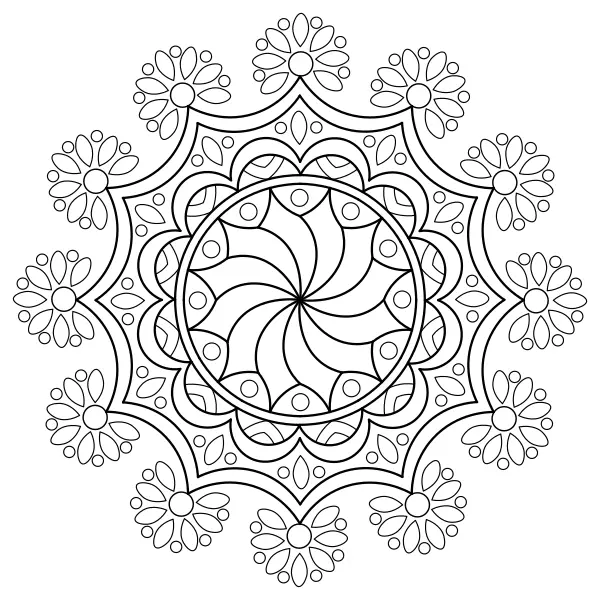 Mandala 3 | Online kifestők gyerekeknek