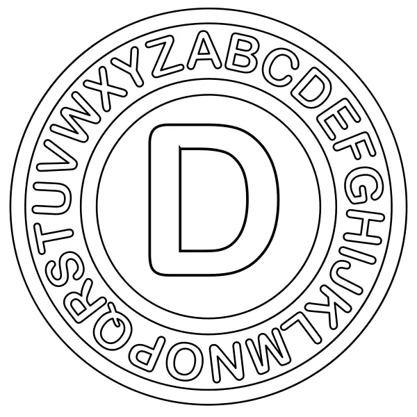 D betű | Online kifestők gyerekeknek