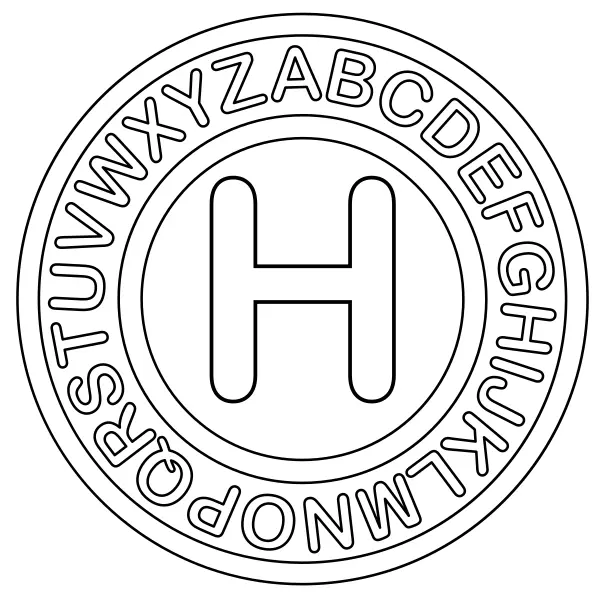 H betű | Online kifestők gyerekeknek