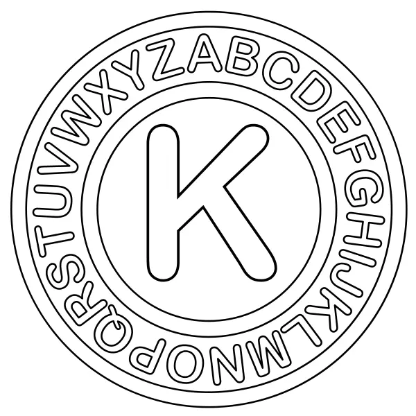 K betű | Online kifestők gyerekeknek