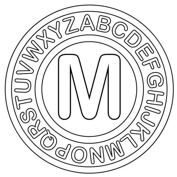 M betű | Online kifestők gyerekeknek