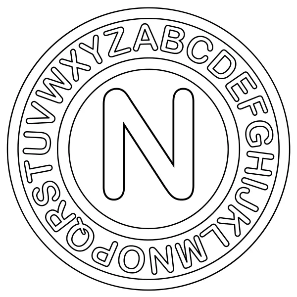 N betű | Online kifestők gyerekeknek