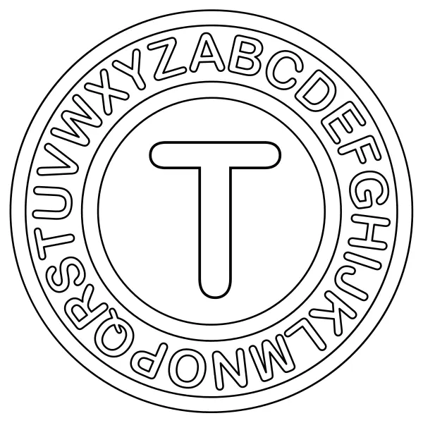 T betű | Online kifestők gyerekeknek