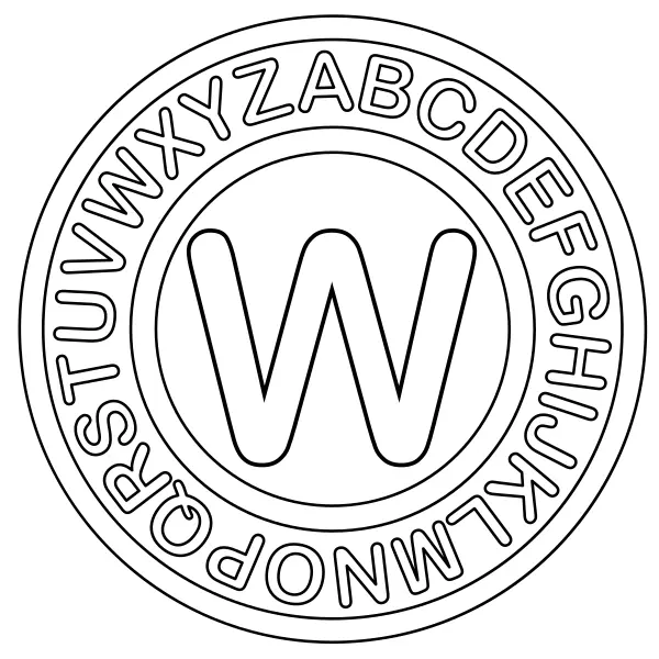 A W betű | Online kifestők gyerekeknek