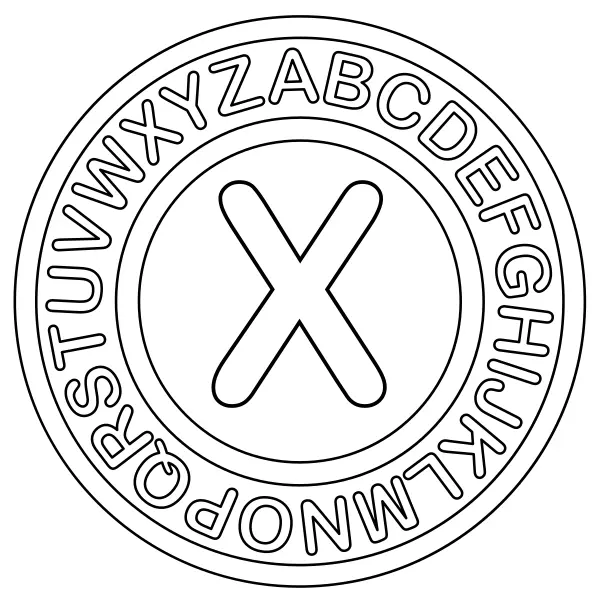 X betű | Online kifestők gyerekeknek