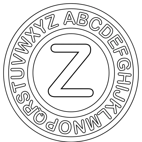 Z betű | Online kifestők gyerekeknek