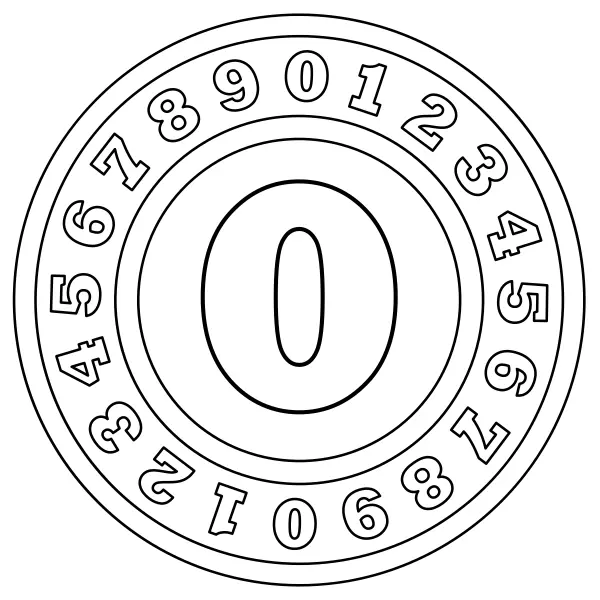 0-as szám | Online kifestők gyerekeknek