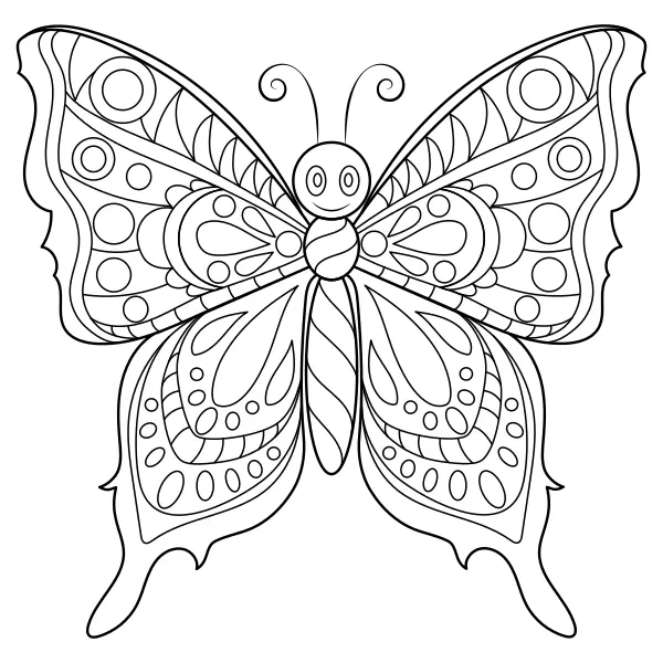 Mandala – Pillangó 2 | Online kifestők gyerekeknek