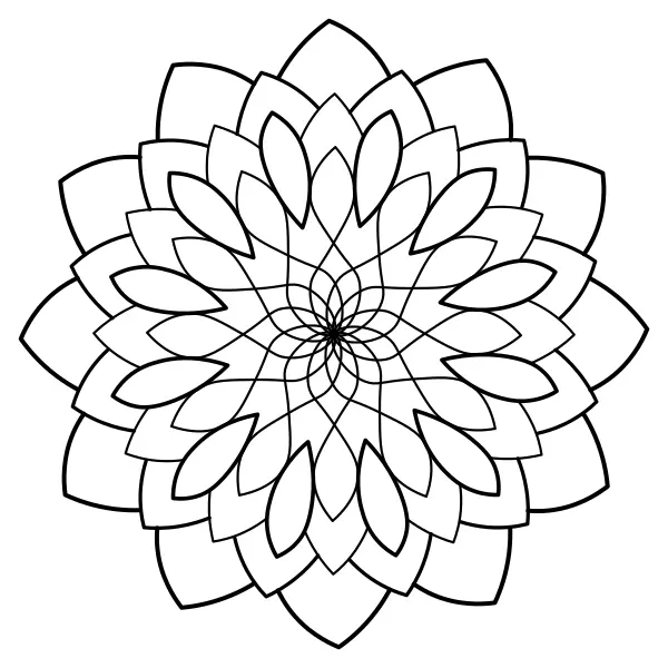 Mandala – virág | Online kifestők gyerekeknek