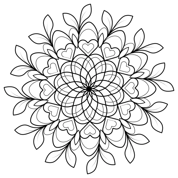 Természetes mandala | Online kifestők gyerekeknek