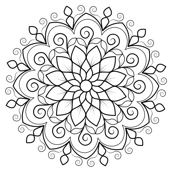 Mandala – Virág 2 | Online kifestők gyerekeknek