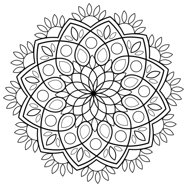 Pelyhes mandala | Online kifestők gyerekeknek