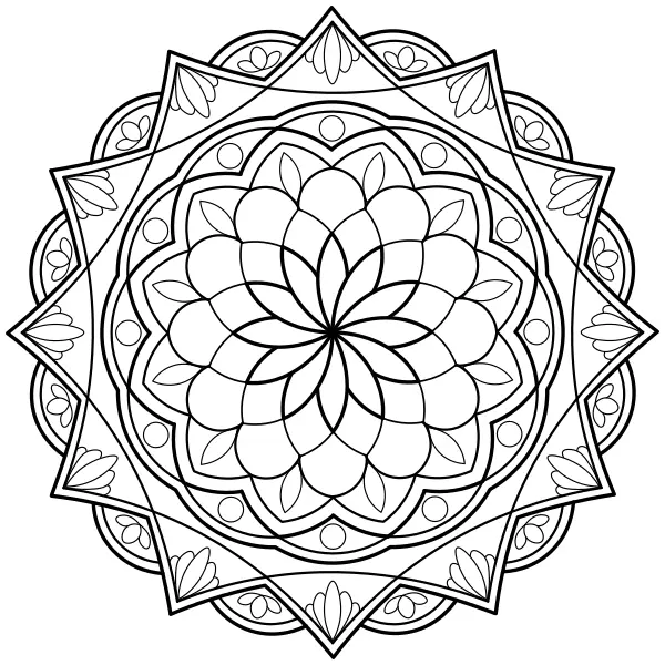 14. mandala | Online kifestők gyerekeknek