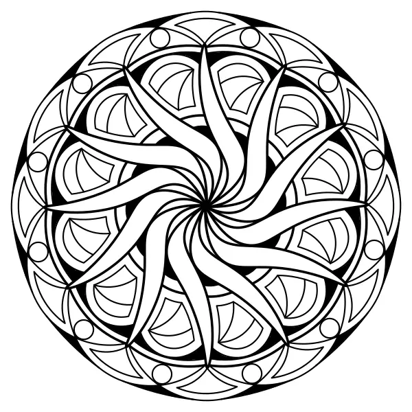 6. mandala | Online kifestők gyerekeknek