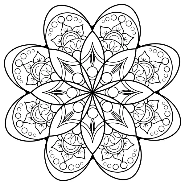 13. mandala | Online kifestők gyerekeknek