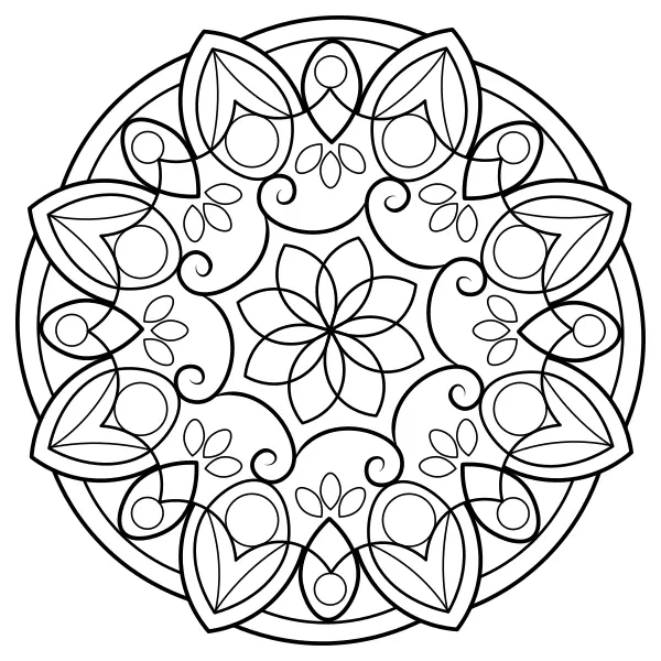 7. mandala | Online kifestők gyerekeknek