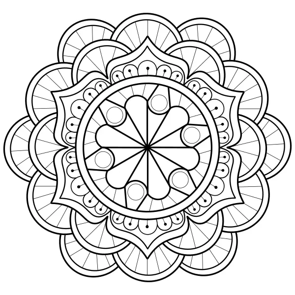 9. mandala | Online kifestők gyerekeknek
