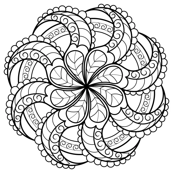 Tintahal-mandala | Online kifestők gyerekeknek
