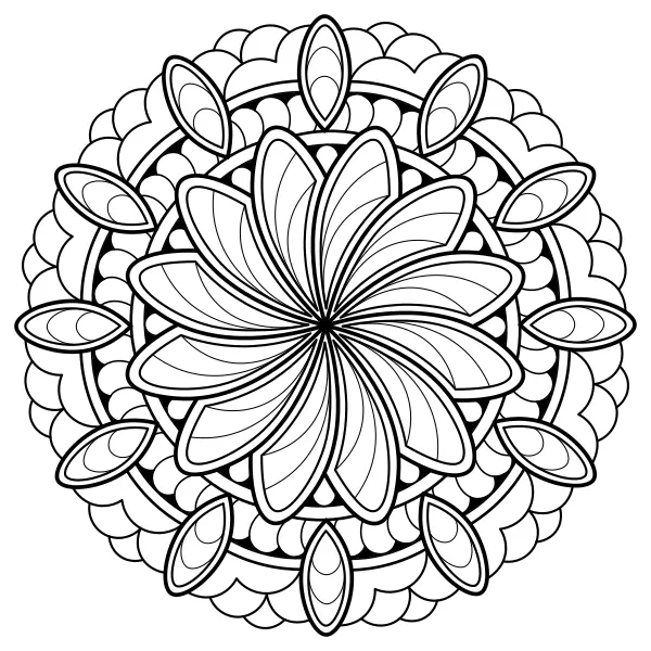 12. mandala | Online kifestők gyerekeknek