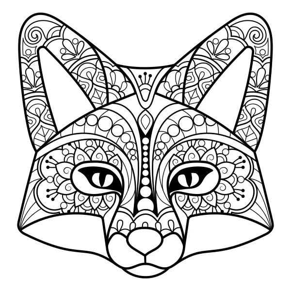Mandala – Róka | Online kifestők gyerekeknek