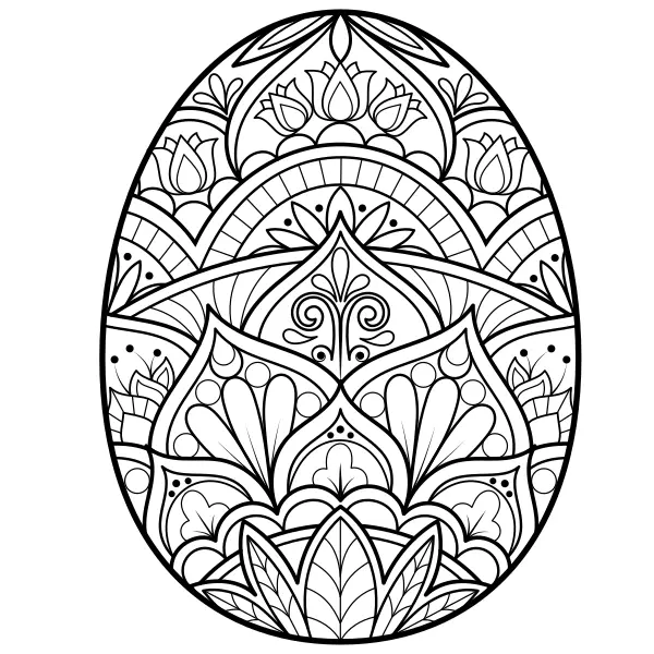 Mandala – Tojás | Online kifestők gyerekeknek