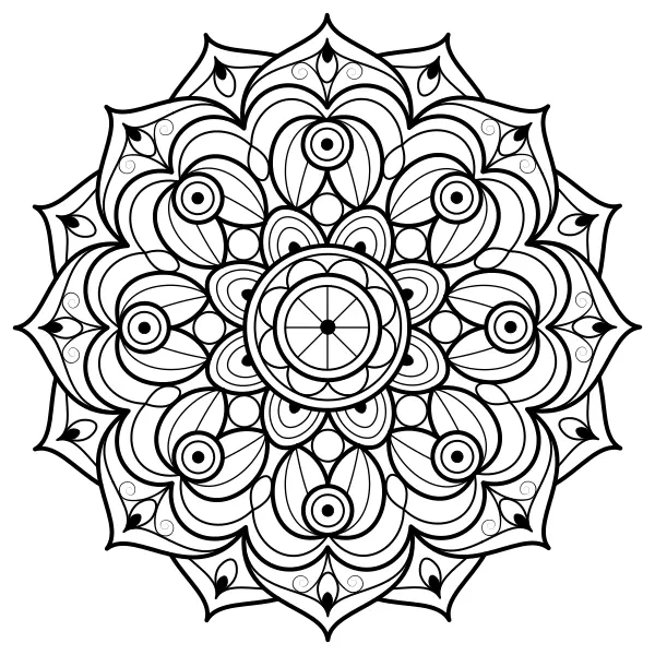 15. mandala | Online kifestők gyerekeknek