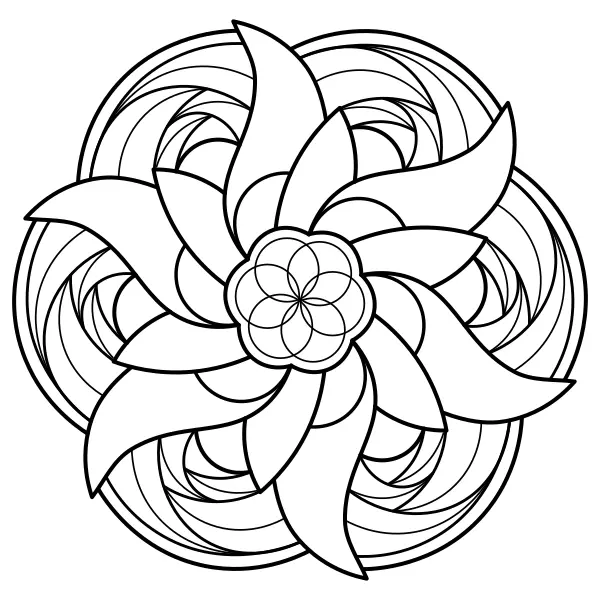 16. mandala | Online kifestők gyerekeknek