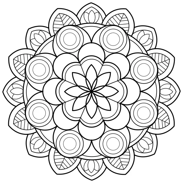 18. mandala | Online kifestők gyerekeknek