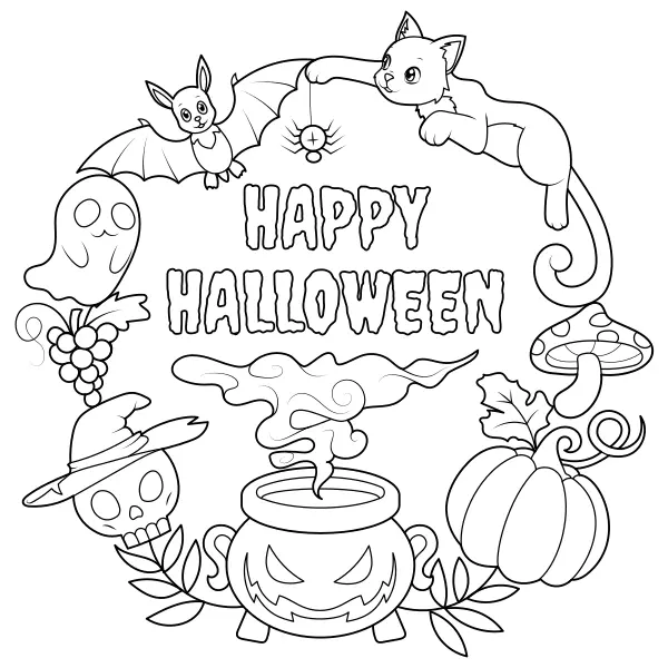 Vidám Halloween | Online kifestők gyerekeknek