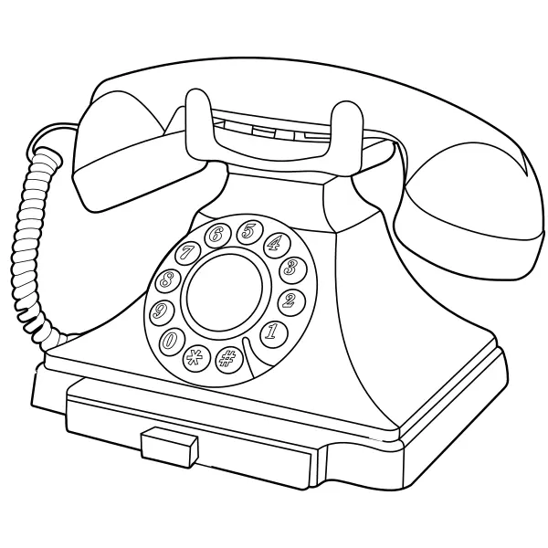 Régi telefon | Online kifestők gyerekeknek