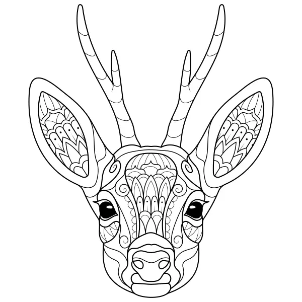 Mandala – Szarvas | Online kifestők gyerekeknek