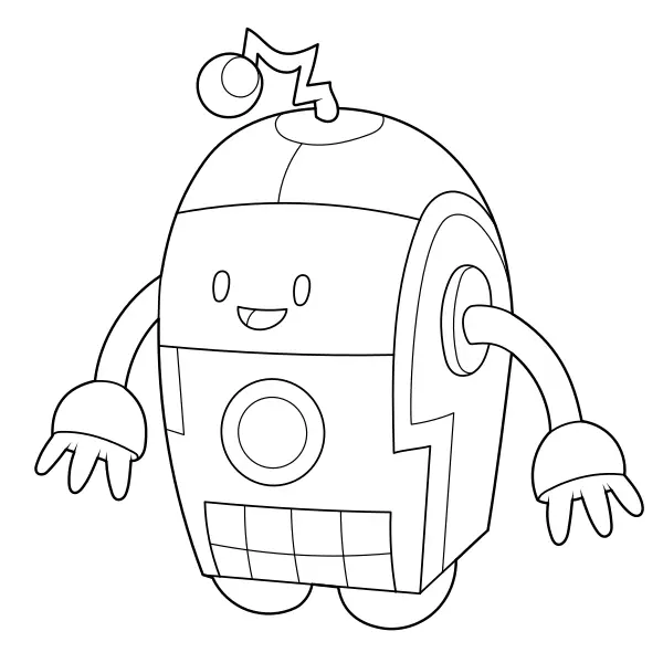 Kerek robot | Online kifestők gyerekeknek