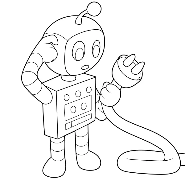 Dugaszos robot | Online kifestők gyerekeknek