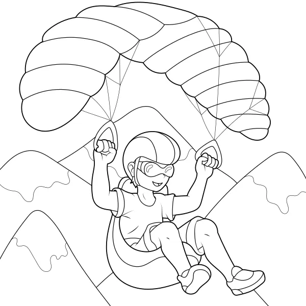 Paraglidista | Online kifestők gyerekeknek