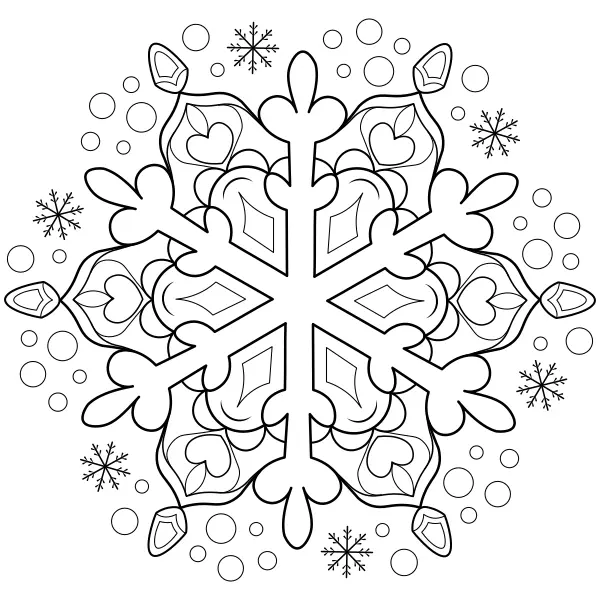 Téli mandala | Online kifestők gyerekeknek