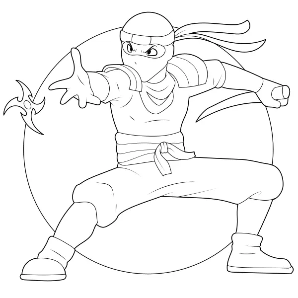 Ninja | Online kifestők gyerekeknek