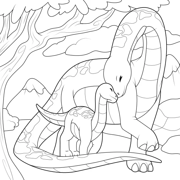A diplodocus családja | Online kifestők gyerekeknek