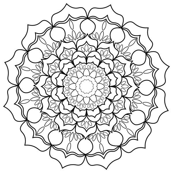 Mandala – virág | Online kifestők gyerekeknek