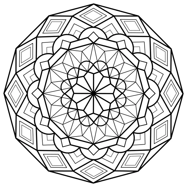 Mandala – geometrikus | Online kifestők gyerekeknek