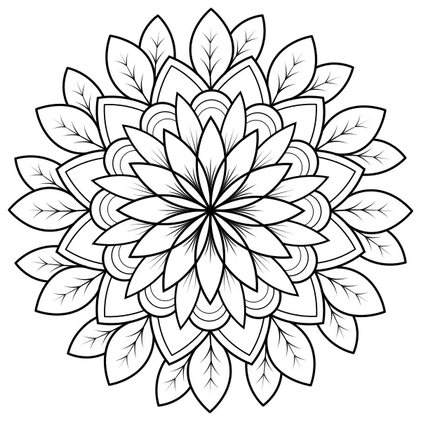 Mandala – virág | Online kifestők gyerekeknek