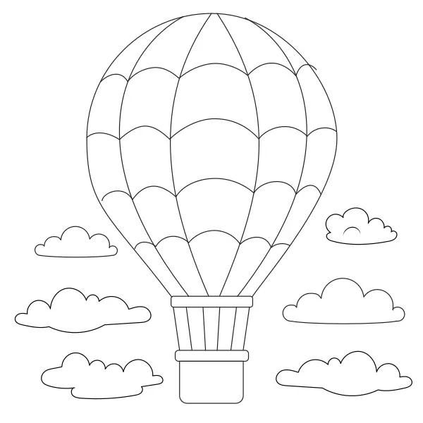 Hőlégballon | Online kifestők gyerekeknek