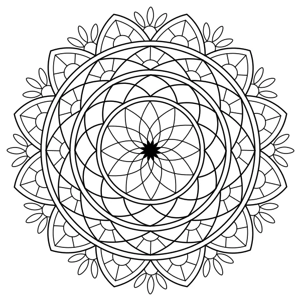 43. mandala | Online kifestők gyerekeknek