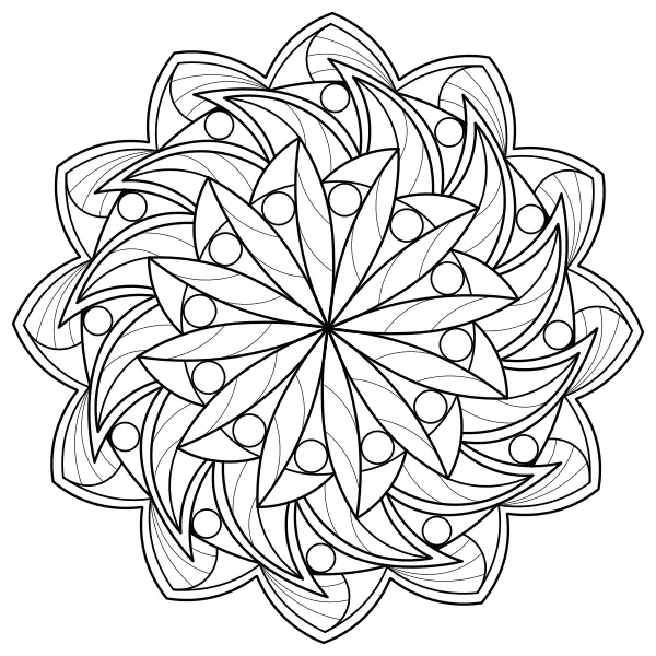 44. mandala | Online kifestők gyerekeknek