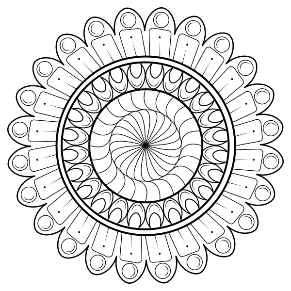 47. mandala | Online kifestők gyerekeknek