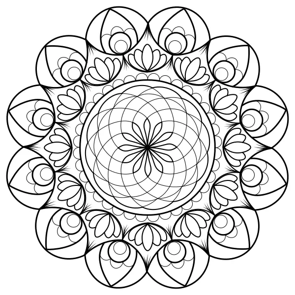 49. mandala | Online kifestők gyerekeknek