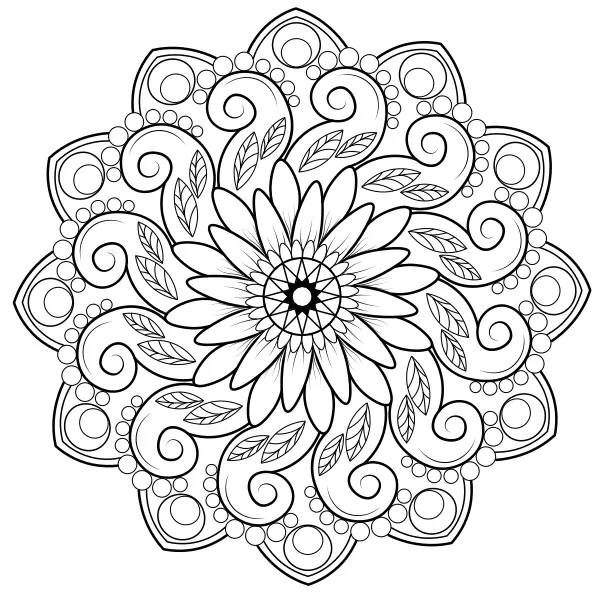 54. mandala | Online kifestők gyerekeknek