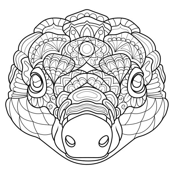 Mandala – Pangolin | Online kifestők gyerekeknek